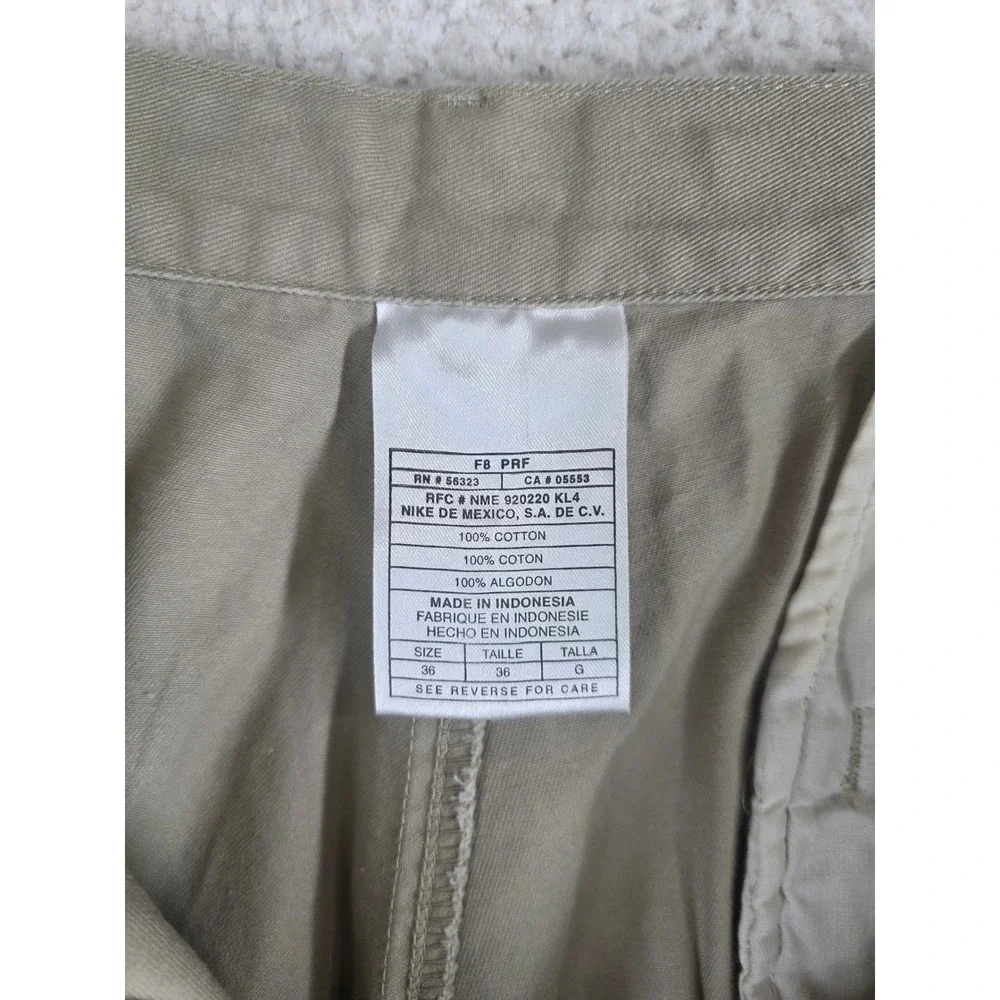 Vtg Deadstock Nike Playerpant Mens 36 Khaki Pleated Pant Unhemmed 152617-235 NWT